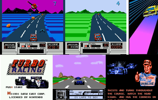 2 аркадные гонки на NES: Turbo Racing и Road Blasters топ игры сега онлайн и денди играть бесплатно смотреть все скачать